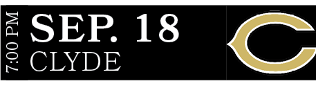 Clyde,sep. 18,7:00 P