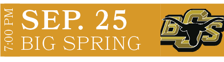 Big Spring,sep. 25,7:00 P