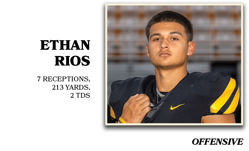Offensive ,7 receptions, 213 yards, 2 TDs,Ethan Rio