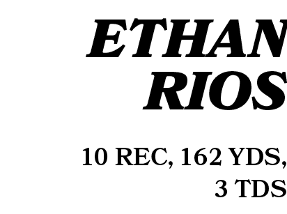 10 rec, 162 yds, 3 TDs,Ethan Rio