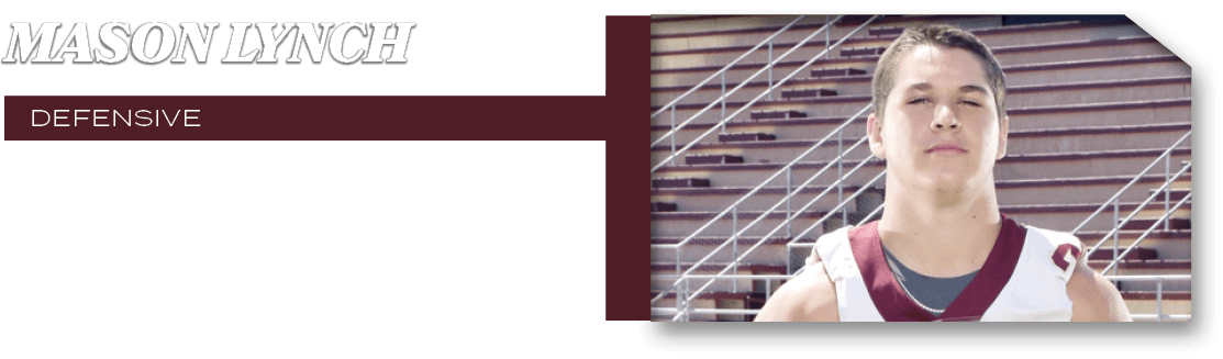 defensive,10 tackles 1 TFL 1 INT,MASON lync