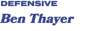 defensive Ben Thayer 