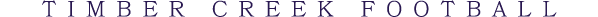 Timber Creek football