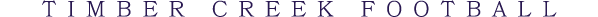 Timber Creek football