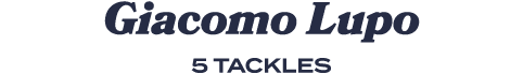 Giacomo Lupo 5 tackles