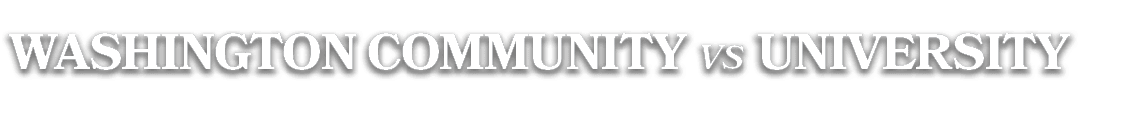 WASHINGTON COMMUNITY VS UNIVERSITY