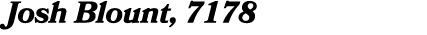 Josh Blount, 7178