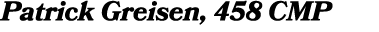 Patrick Greisen, 458 CMP
