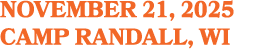 november 21, 2025 camp randall, WI