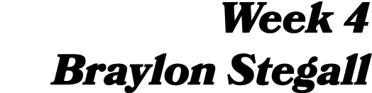 Week 4 Braylon Stegall