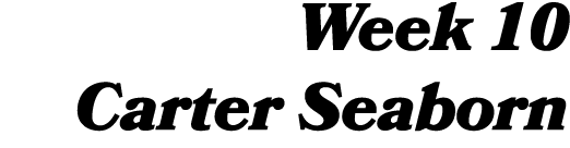 Week 10 Carter Seaborn