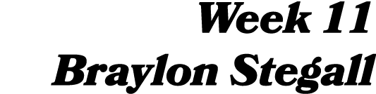 Week 11 Braylon Stegall