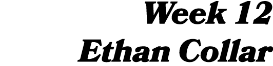 Week 12 Ethan Collar