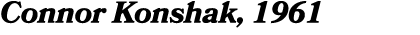 Connor Konshak, 1961