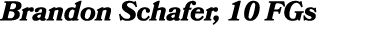 Brandon Schafer, 10 FGs