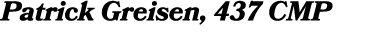 Patrick Greisen, 437 CMP