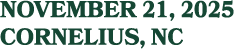 november 21, 2025 cornelius, NC