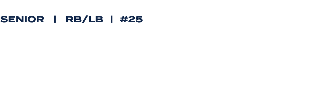 senior | rb/lb | #25 landon adams