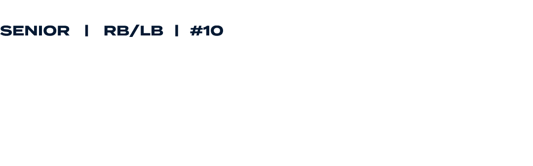 senior | rb/lb | #10 Michael Ibarra