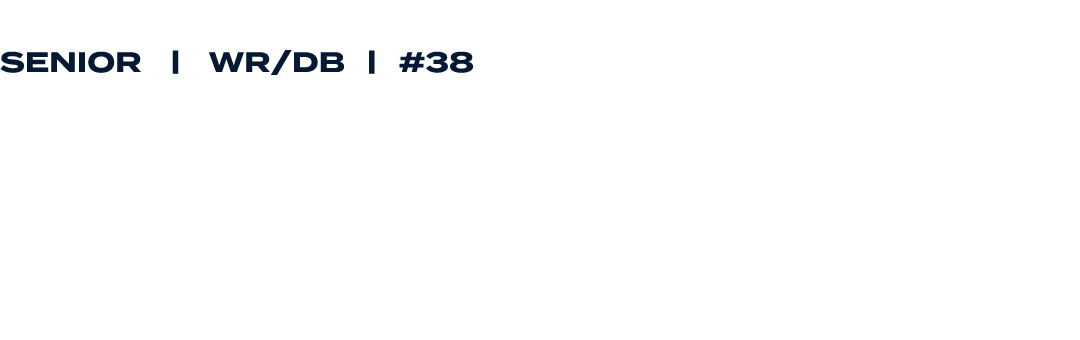 senior | wr/db | #38 Thomas Knutson