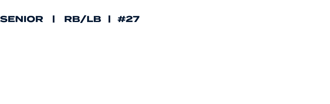 senior | rb/lb | #27 LUke moyer