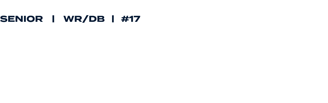 senior | wr/db | #17 owen smith