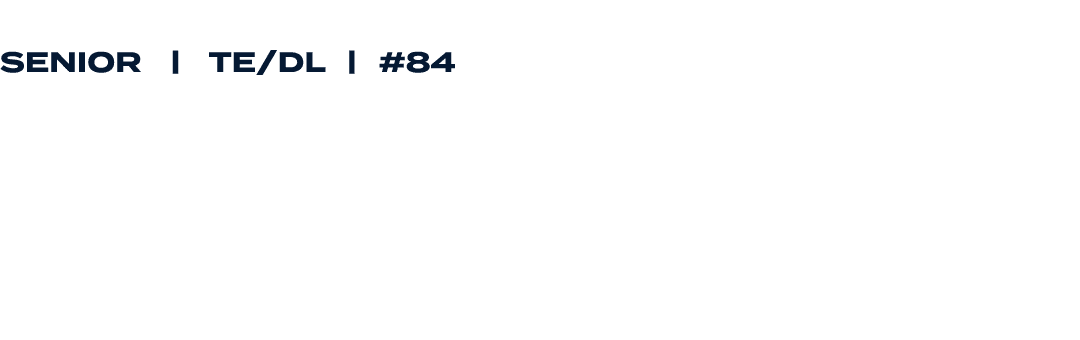 senior | TE/DL | #84 BLAKE THORP