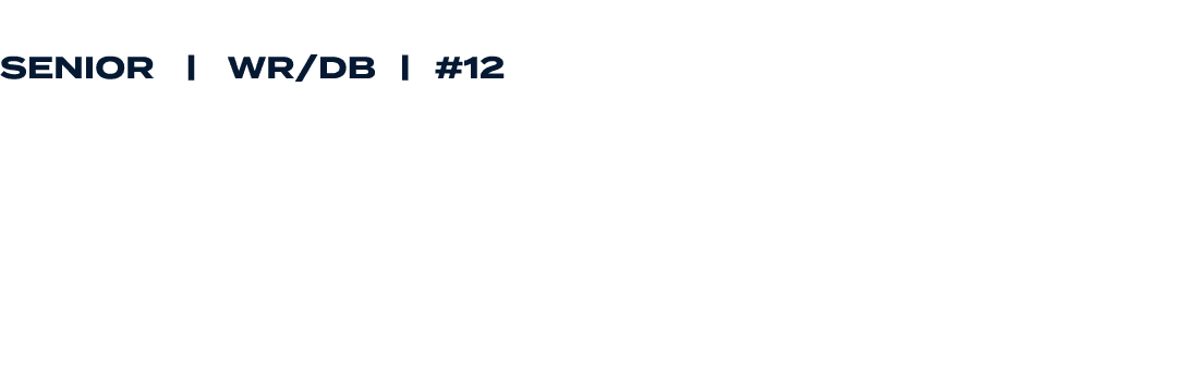 senior | wr/db | #12 kanen Stiles