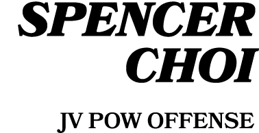 Spencer Choi JV POW Offense
