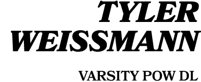 Tyler Weissmann Varsity POW DL