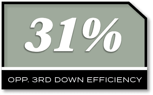 31%,opp. 3rd down efficienc