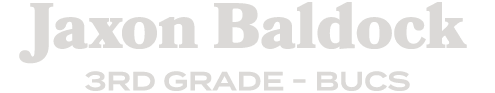 Jaxon Baldock 3rd Grade bucs