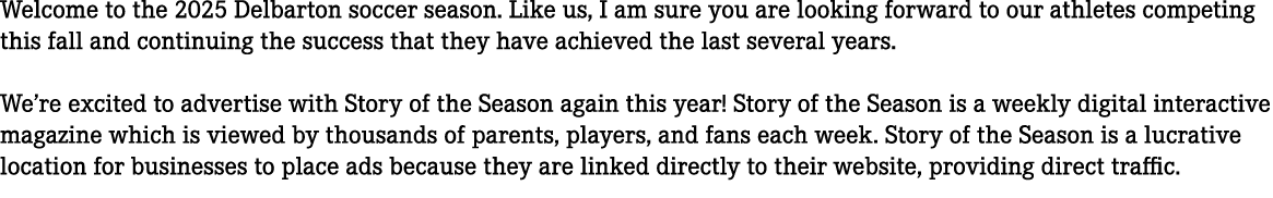 Welcome to the 2025 Delbarton soccer season. Like us, I am sure you are looking forward to our athletes competing thi...