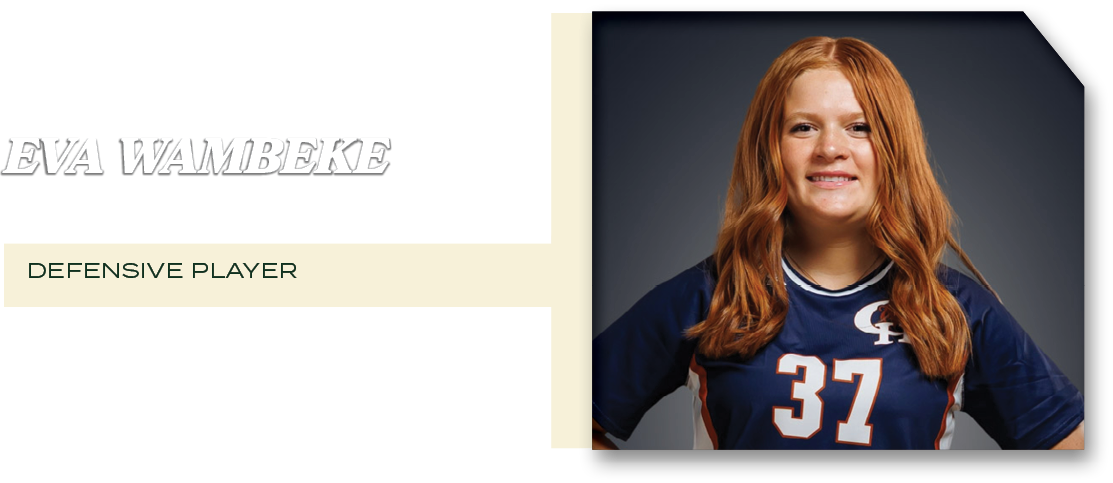 defensive player,eva Wambek