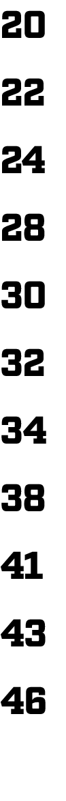 20 22 24 28 30 32 34 38 41 43 46 