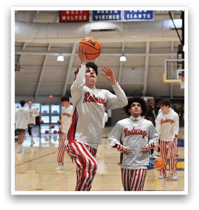 A basketball player in a white uniform is jumping to catch a basketball. AI generated content