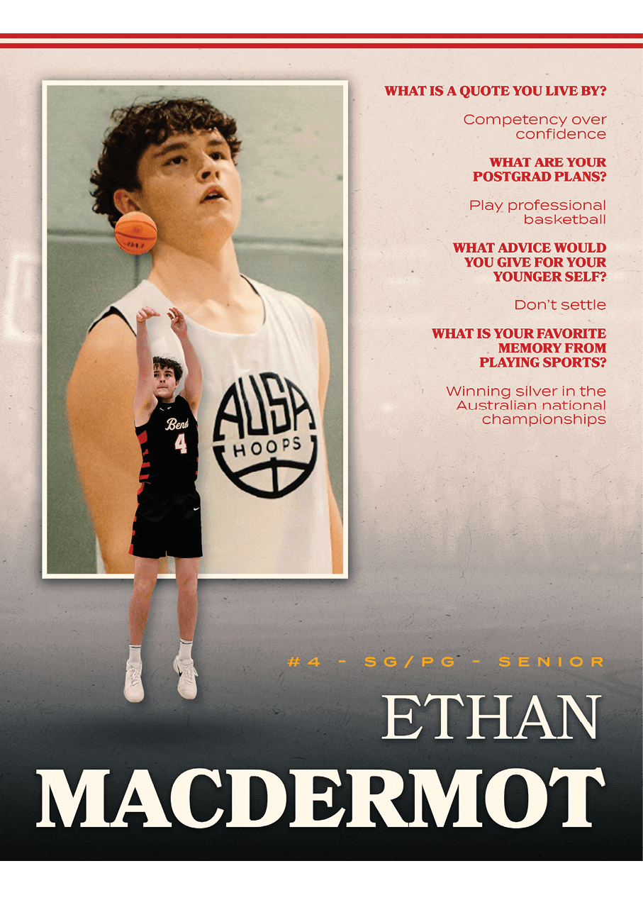A young man wearing a basketball uniform is shown on a poster with a basketball in his hand. AI generated content