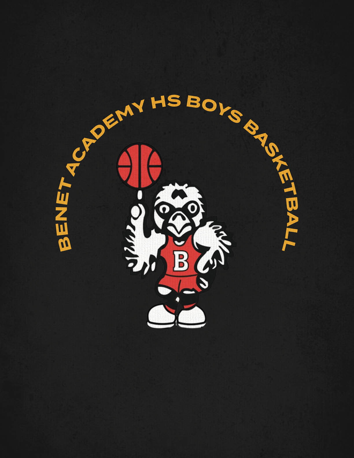 A logo for a basketball academy featuring a basketball player holding a basketball. AI generated content