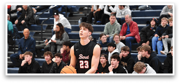 A basketball player holding a ball in front of a crowd of people. AI generated content