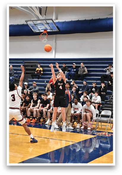A basketball player shoots a free throw in front of a crowd of spectators. AI generated content