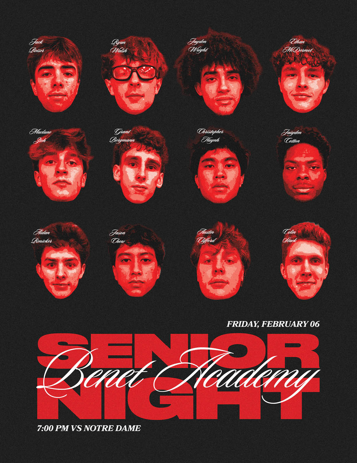 A poster for a senior night at a high school football game. AI generated content