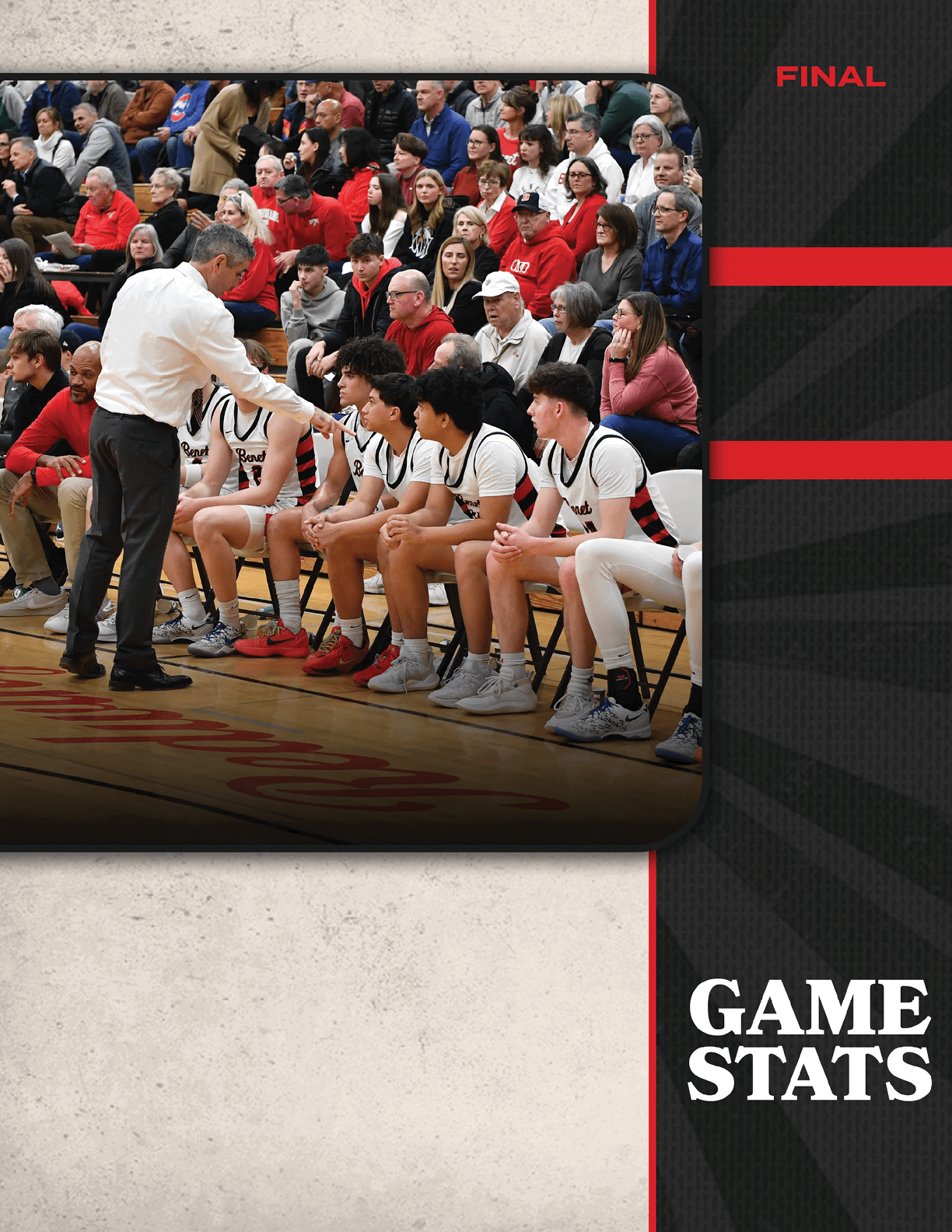 A man is talking to a group of boys sitting on chairs. AI generated content