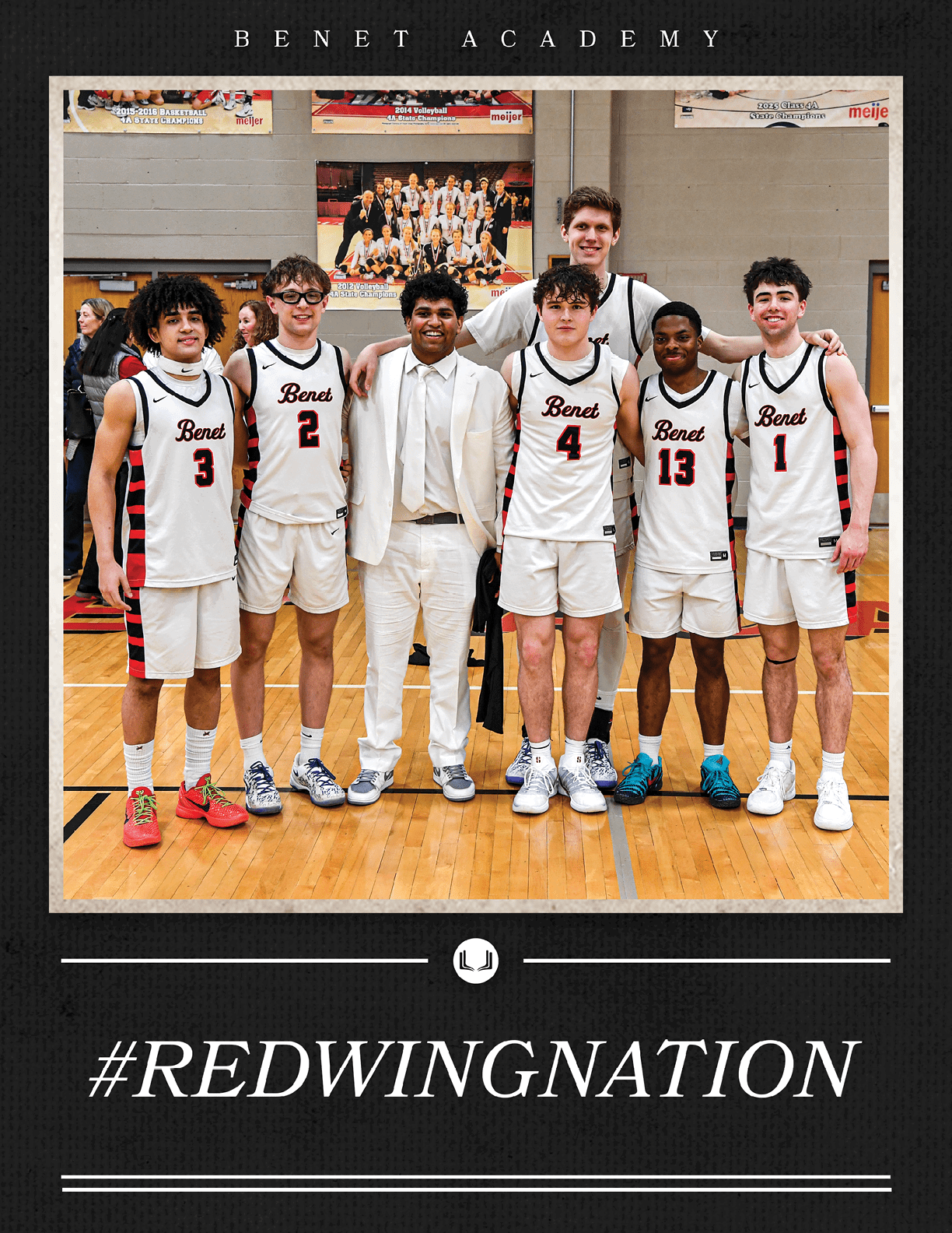A group of basketball players posing for a photo. AI generated content