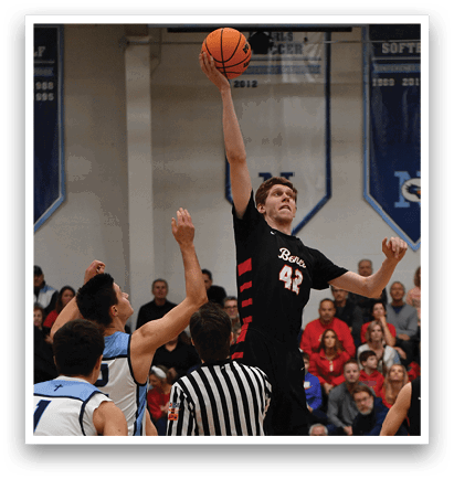 A basketball player is about to shoot the ball while other players are in position. AI generated content