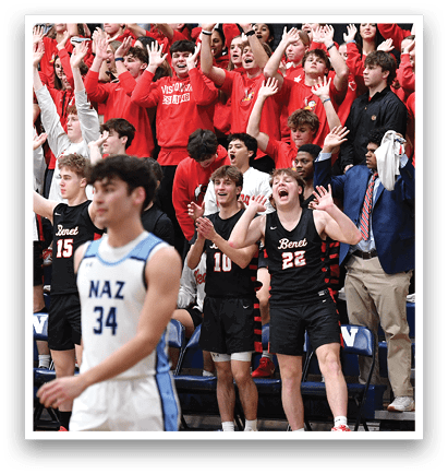 A group of people are watching a basketball game. AI generated content