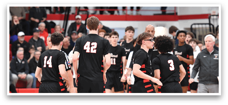 A group of young men are on a basketball court, celebrating their victory. AI generated content