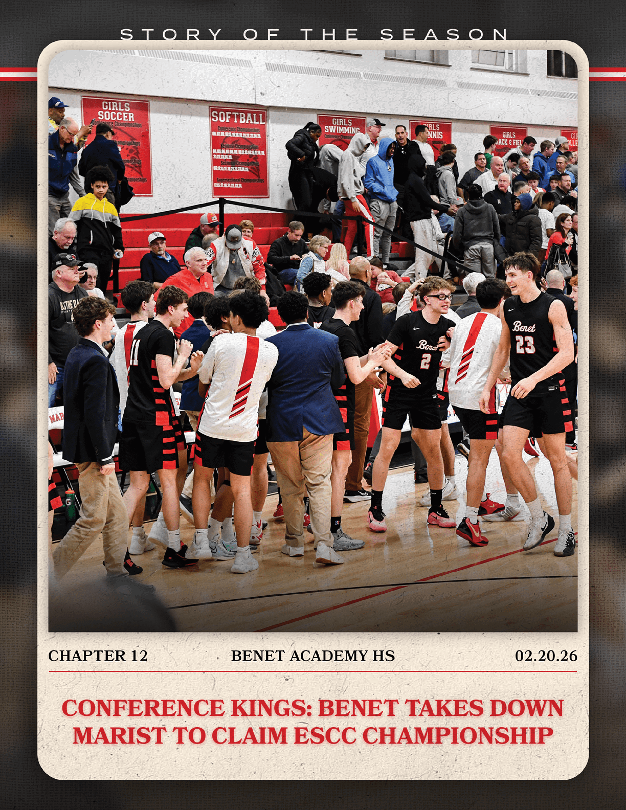 A group of people are celebrating a victory on the basketball court. AI generated content