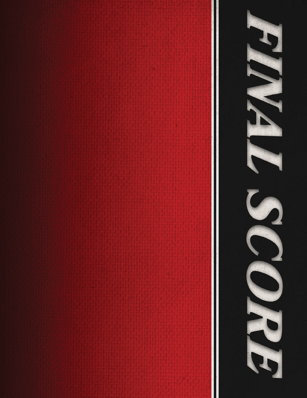 A red and black striped banner with the words “Final Score" written in white. AI generated content