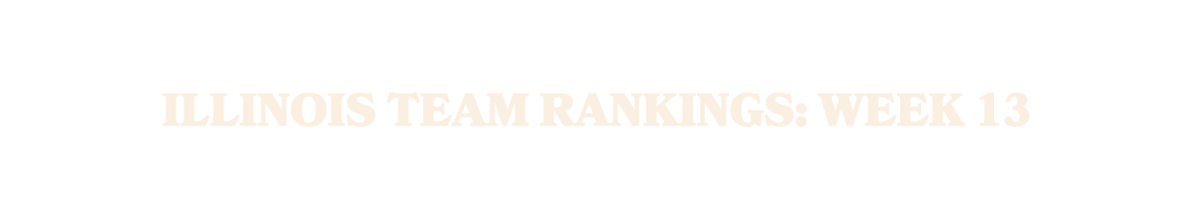 Illinois Team Rankings: Week 13