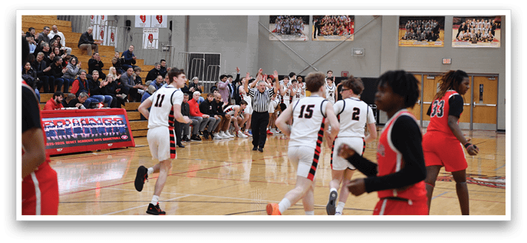 A group of people are playing basketball on a court. AI generated content